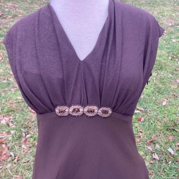 EVAN PICONE BROWN COCKTAIL DRESS WOMENS 6 - Picture 5 of 10